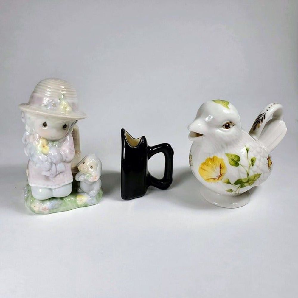 Vintage Kitchen Ceramics Creamer Salt & Pepper Toothpick Holder